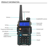 Two-way Radio Walkie-talkie UV-5R Black