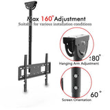 TMC-7006 Ceiling Mount TV Wall Bracket Roof Rack Pole Retractable For 32"-70" Flat Screen