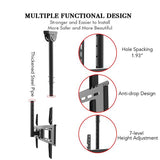 TMC-7006 Ceiling Mount TV Wall Bracket Roof Rack Pole Retractable For 32"-70" Flat Screen